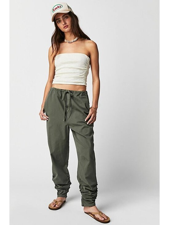 Free People Pants - Free People Light Parachute Pants Olive Green Womens Size Small Boho